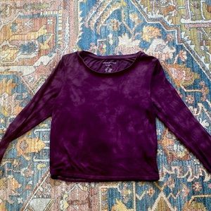 american eagle soft and sexy long sleeve purple tie dye